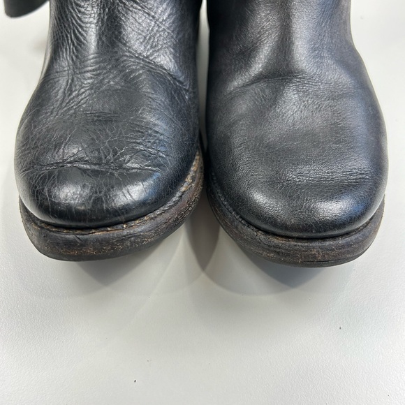 BED STU Cobbler Series Mid Calf Leather Moto Combat Boots Size 8 - Picture 8 of 10